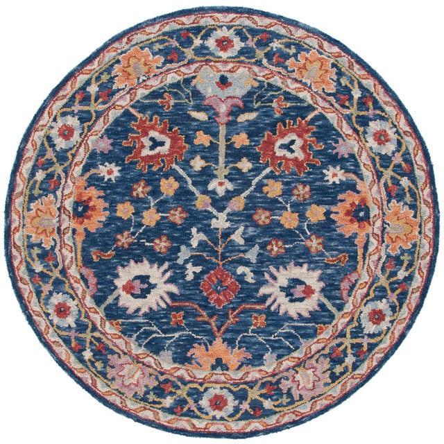 Safavieh Blossom Blm686M Blue/Red Rug.