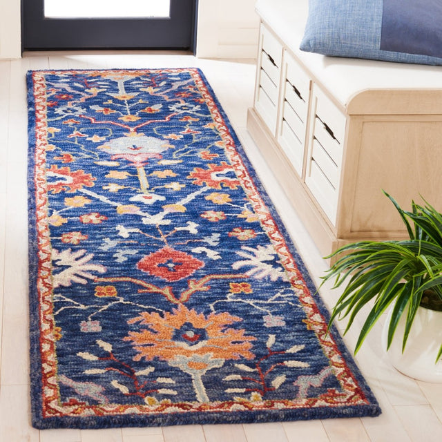 Safavieh Blossom Blm686M Blue/Red Rug.