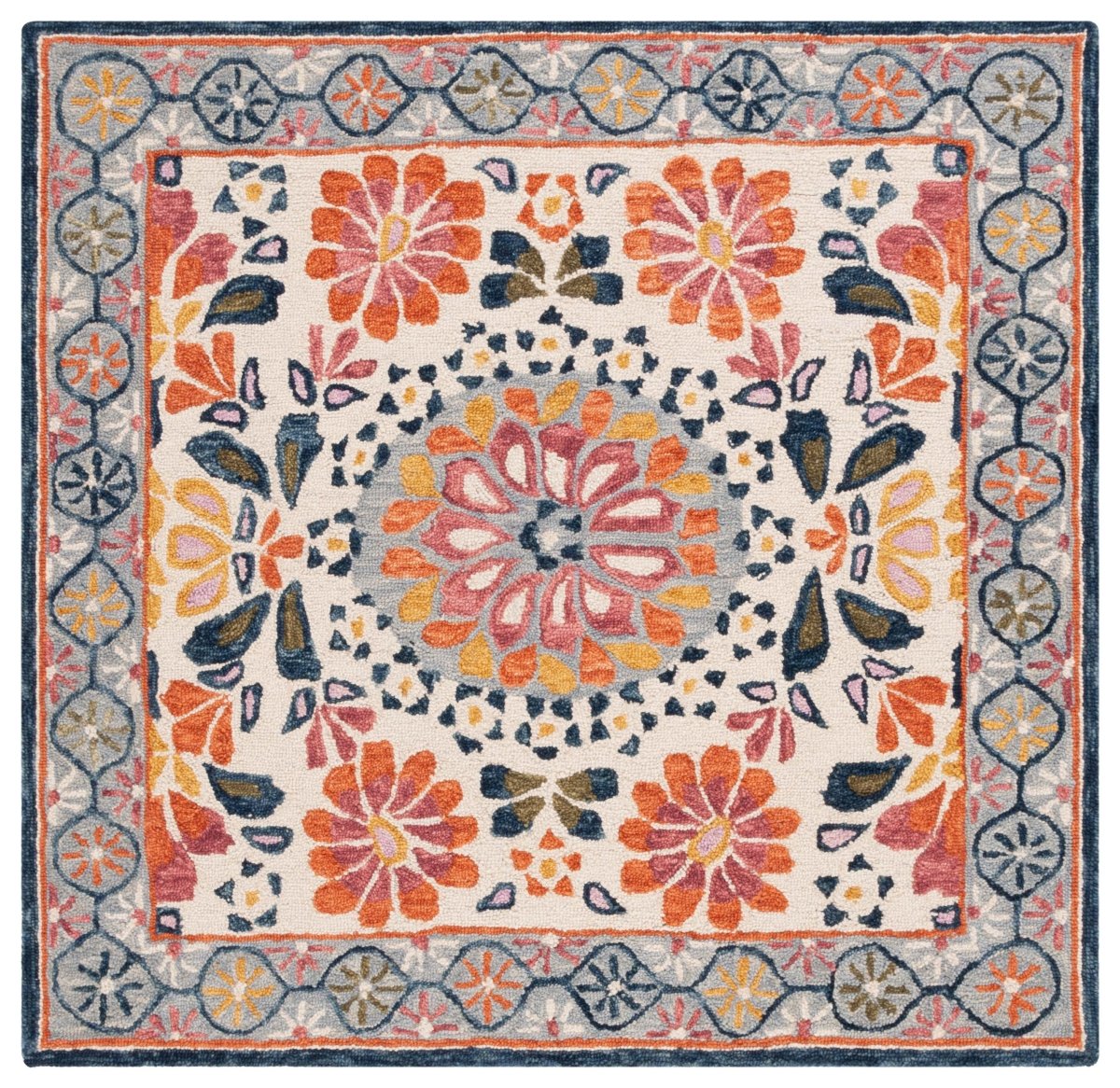 Safavieh Blossom Blm687A Ivory/Red Rug.