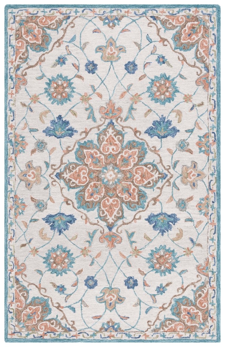 Safavieh Blossom Blm689B Beige/Blue Rug.
