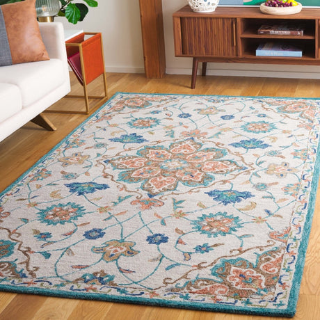Safavieh Blossom Blm689B Beige/Blue Rug.