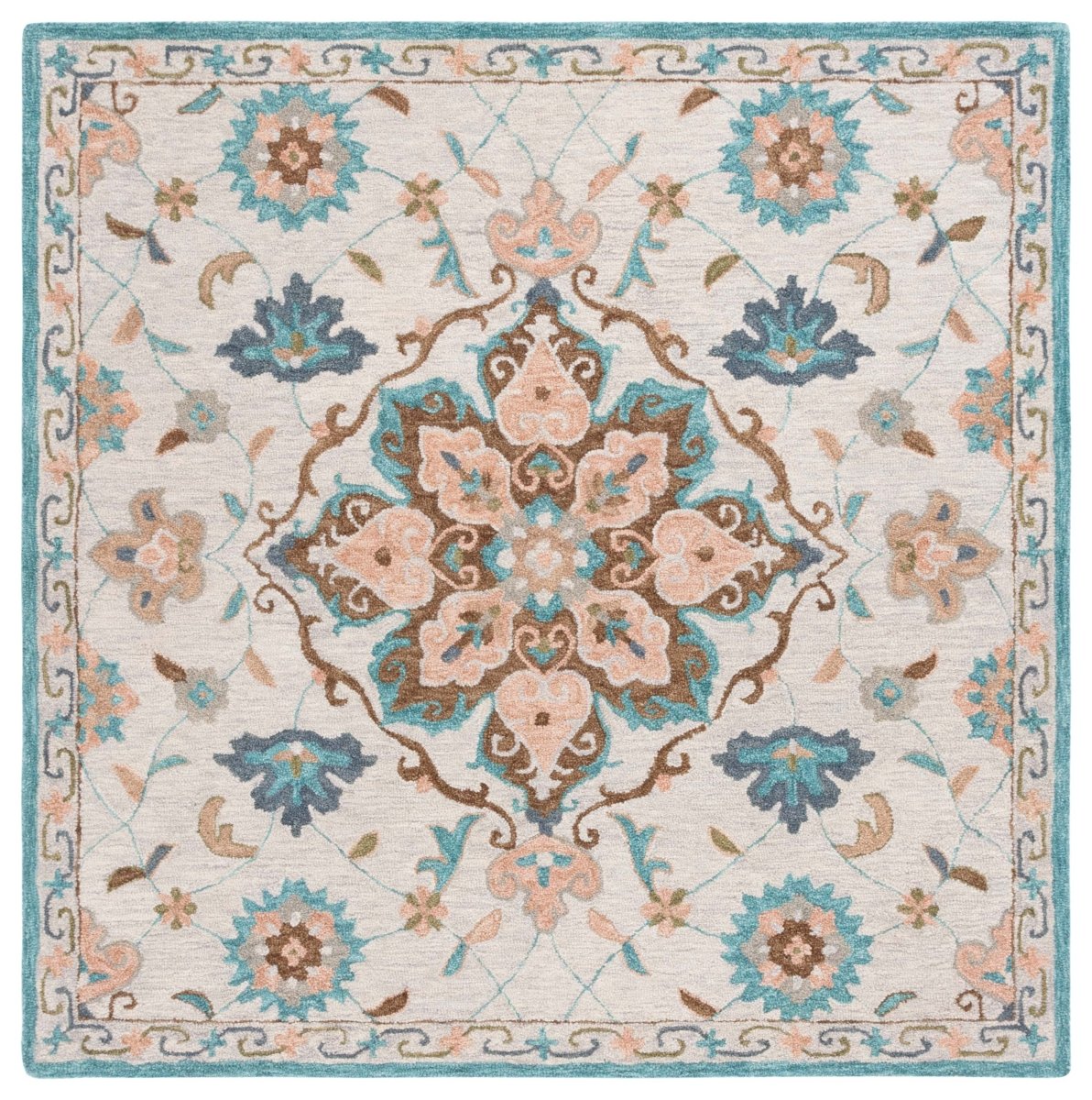 Safavieh Blossom Blm689B Beige/Blue Rug.