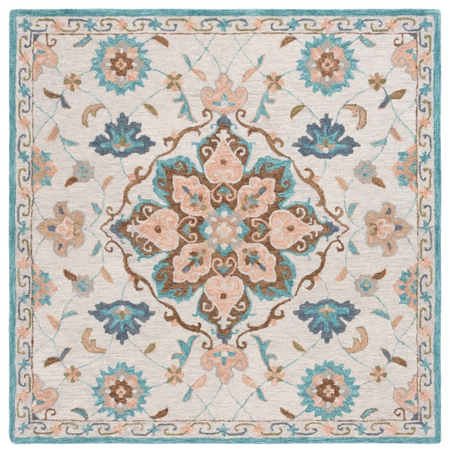 Safavieh Blossom Blm689B Beige/Blue Rug.