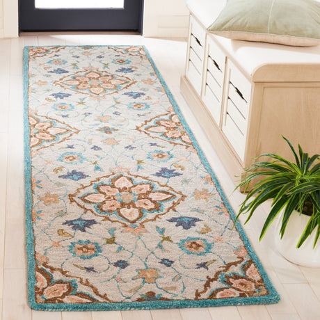 Safavieh Blossom Blm689B Beige/Blue Rug.