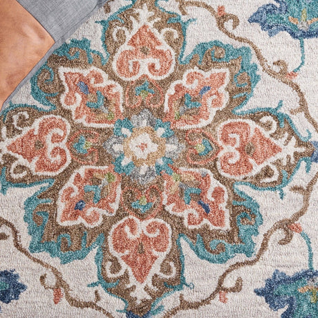 Safavieh Blossom Blm689B Beige/Blue Rug.