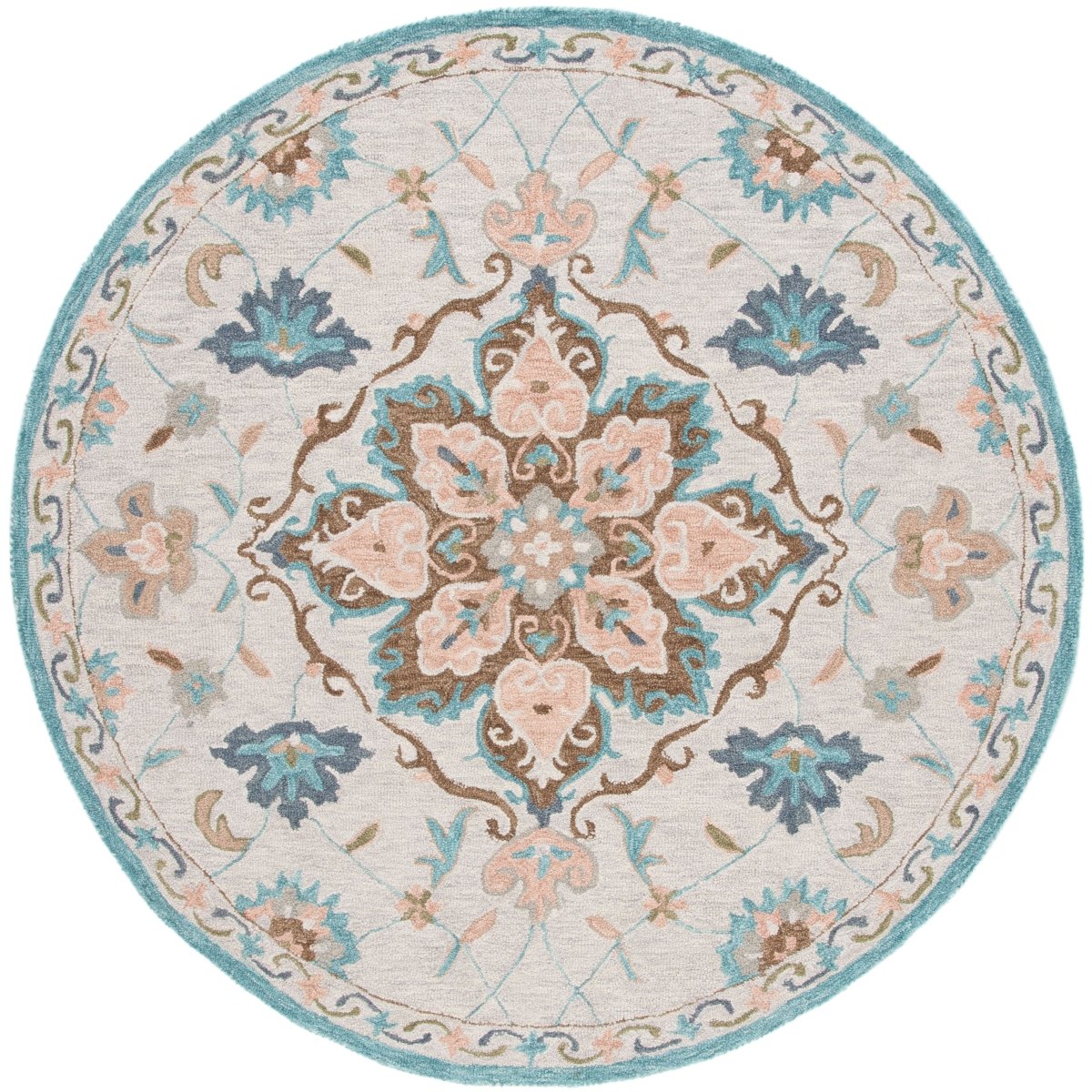 Safavieh Blossom Blm689B Beige/Blue Rug.