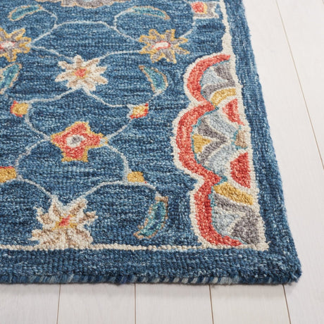 Safavieh Blossom Blm690M Blue/Red Rug.
