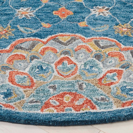 Safavieh Blossom Blm690M Blue/Red Rug.
