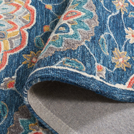 Safavieh Blossom Blm690M Blue/Red Rug.