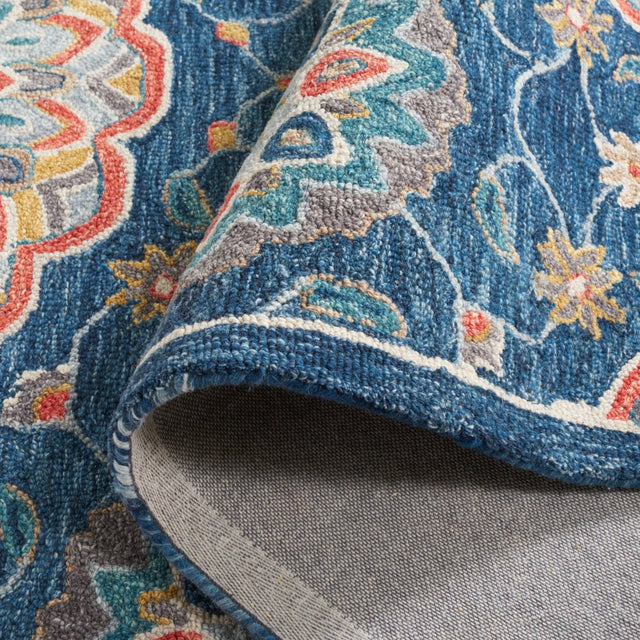 Safavieh Blossom Blm690M Blue/Red Rug.