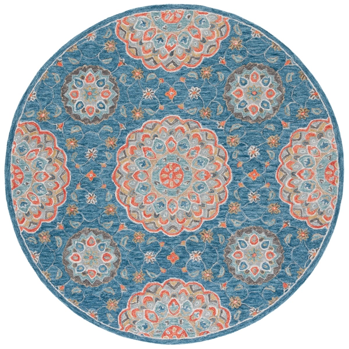 Safavieh Blossom Blm690M Blue/Red Rug.
