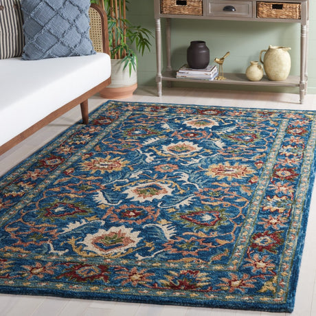 Safavieh Blossom Blm691M Blue/Green Rug.