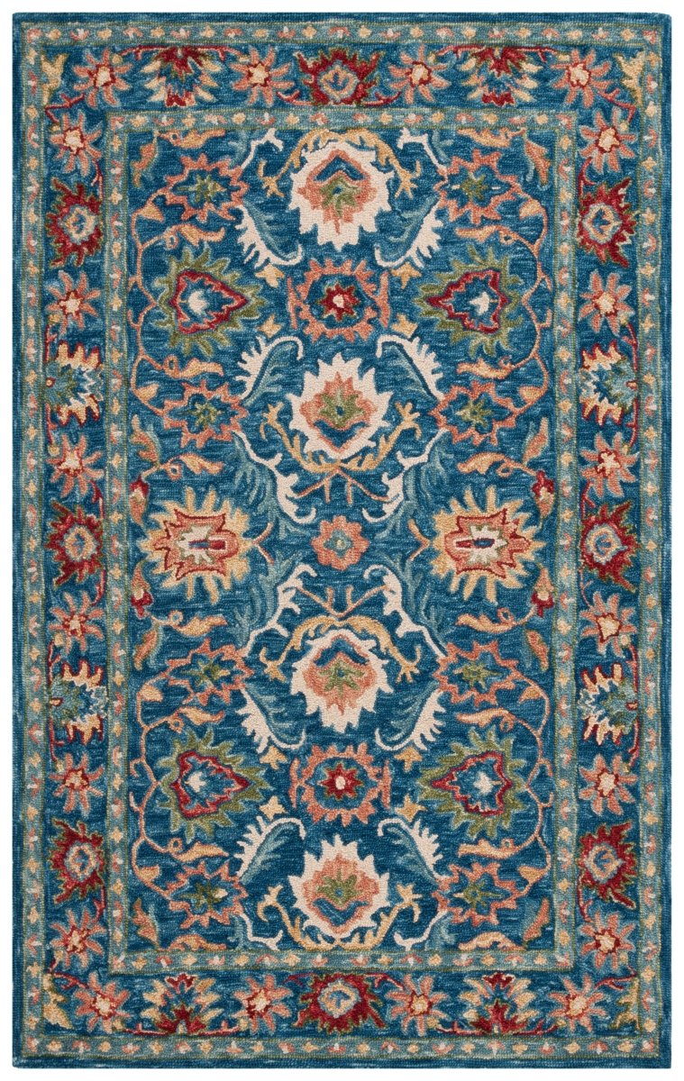 Safavieh Blossom Blm691M Blue/Green Rug.