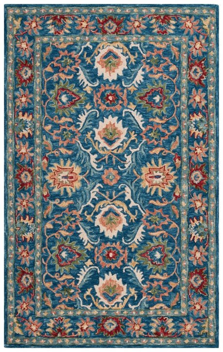 Safavieh Blossom Blm691M Blue/Green Rug.