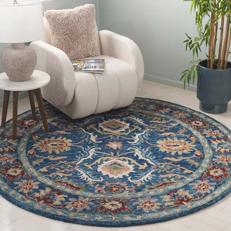 Safavieh Blossom Blm691M Blue/Green Rug.
