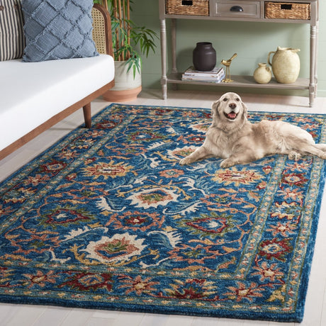 Safavieh Blossom Blm691M Blue/Green Rug.