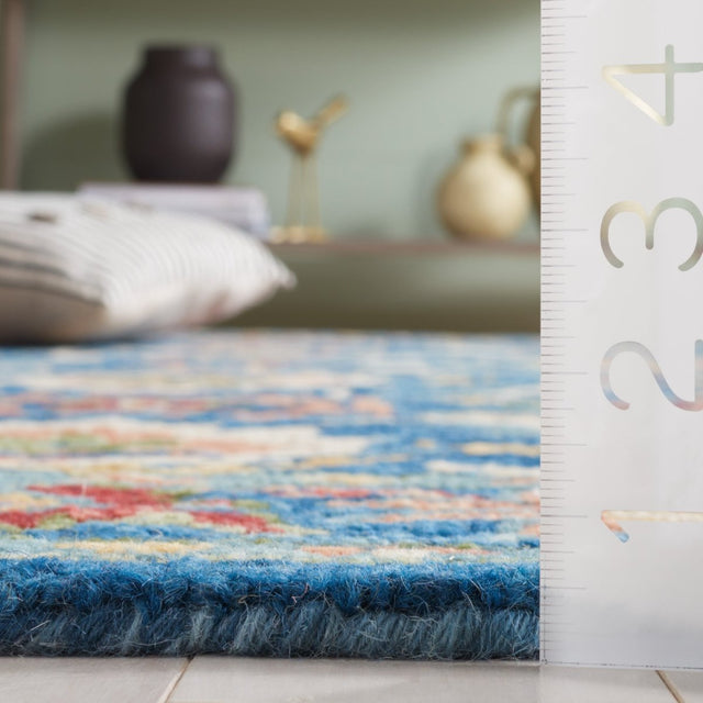 Safavieh Blossom Blm691M Blue/Green Rug.