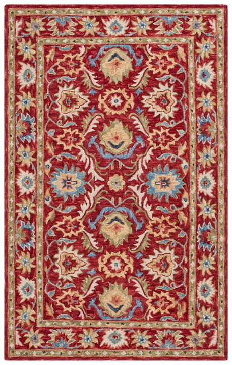 Safavieh Blossom Blm691Q Red/Green Rug.