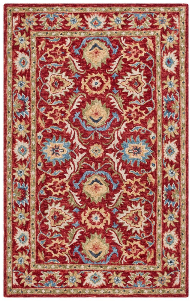Safavieh Blossom Blm691Q Red/Green Rug.