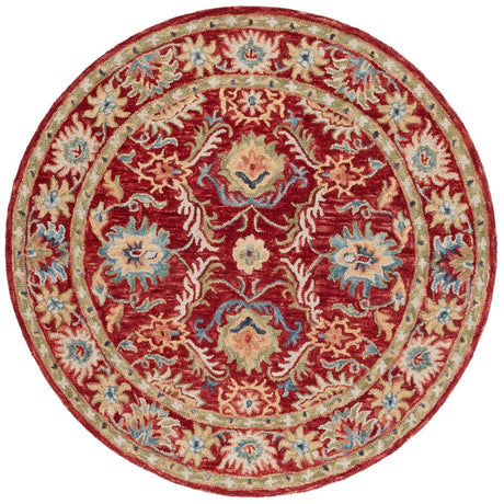 Safavieh Blossom Blm691Q Red/Green Rug.