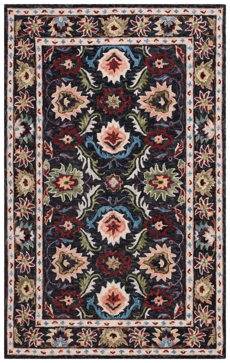 Safavieh Blossom Blm691Z Black/Ivory Rug.