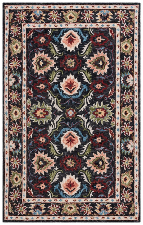 Safavieh Blossom Blm691Z Black/Ivory Rug.