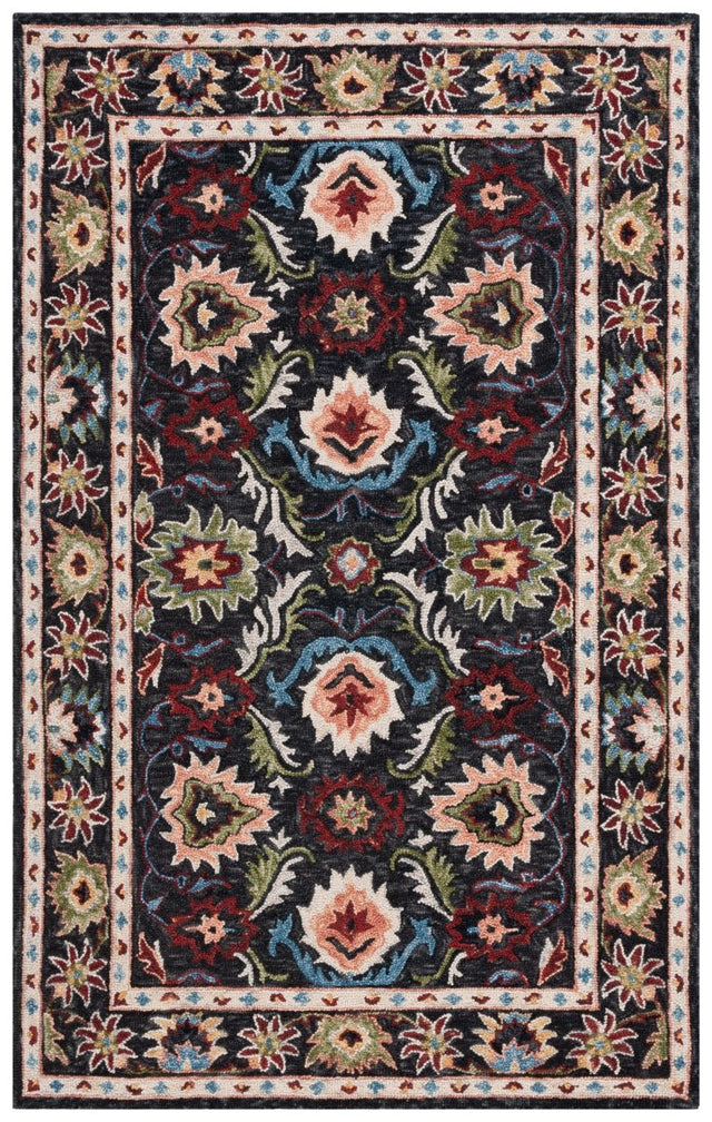 Safavieh Blossom Blm691Z Black/Ivory Rug.