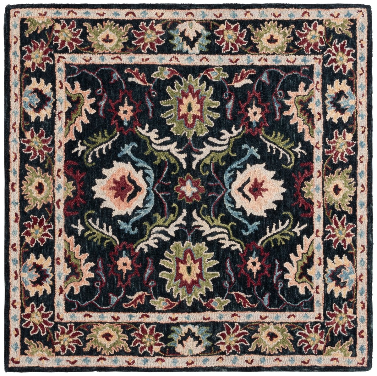 Safavieh Blossom Blm691Z Black/Ivory Rug.