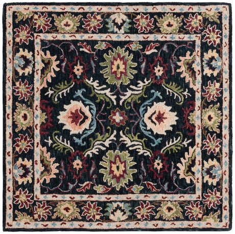 Safavieh Blossom Blm691Z Black/Ivory Rug.