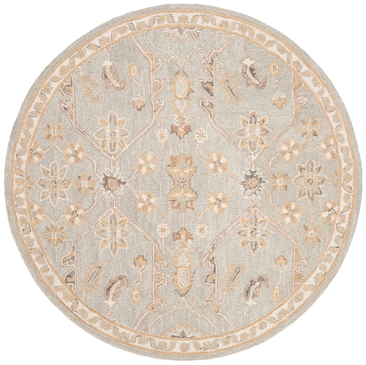 Safavieh Blossom Blm701M Slate / Beige Rugs - Safavieh - blm701m - 6r