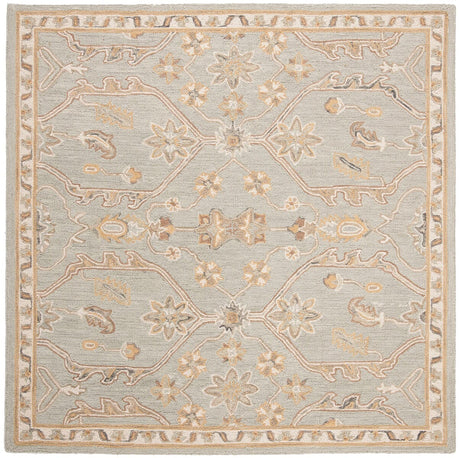 Safavieh Blossom Blm701M Slate / Beige Rugs - Safavieh - blm701m - 6sq