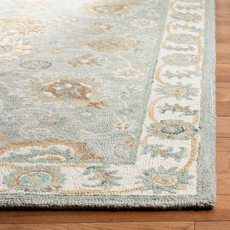 Safavieh Blossom Blm702M Aqua / Ivory Rugs.