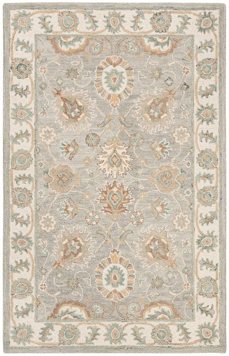 Safavieh Blossom Blm702M Aqua / Ivory Rugs.