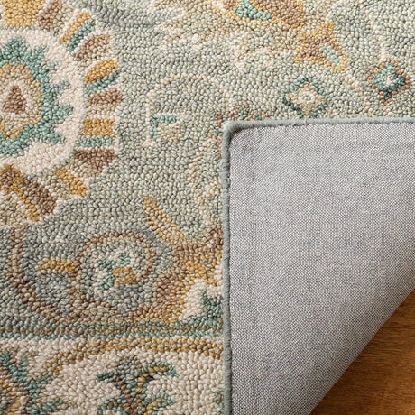 Safavieh Blossom Blm702M Aqua / Ivory Rugs.
