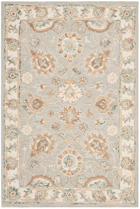 Safavieh Blossom Blm702M Aqua / Ivory Rugs.