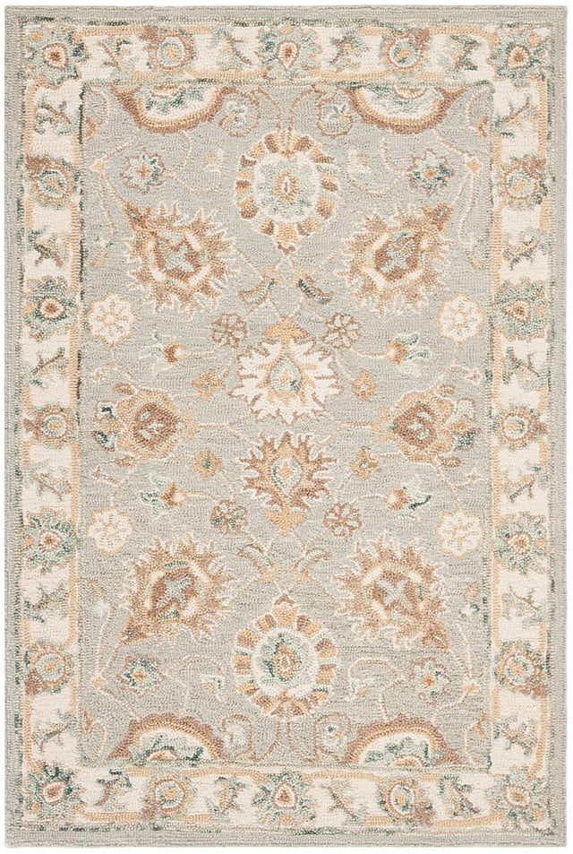 Safavieh Blossom Blm702M Aqua / Ivory Rugs.
