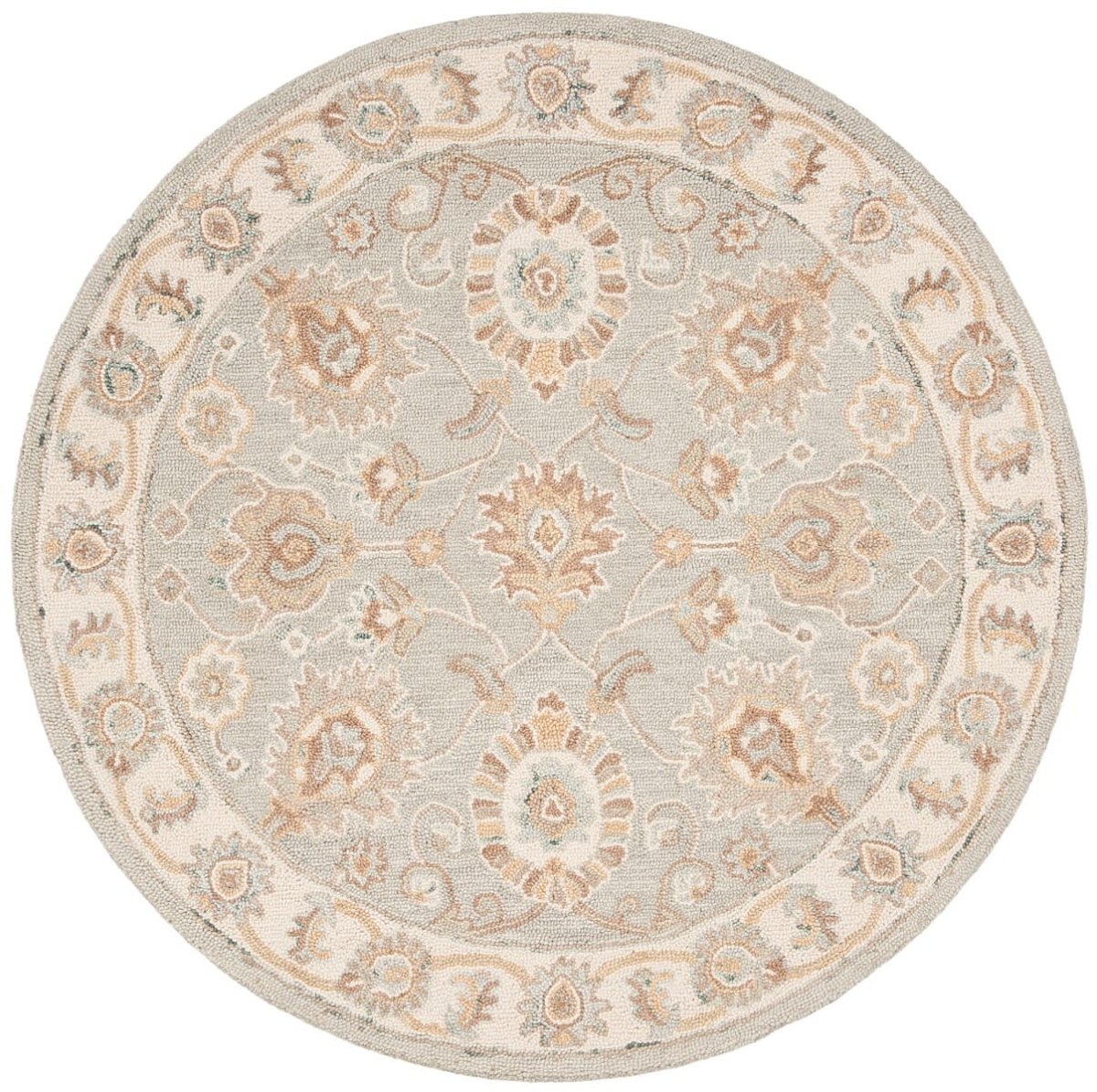 Safavieh Blossom Blm702M Aqua / Ivory Rugs.