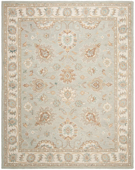 Safavieh Blossom Blm702M Aqua / Ivory Rugs.
