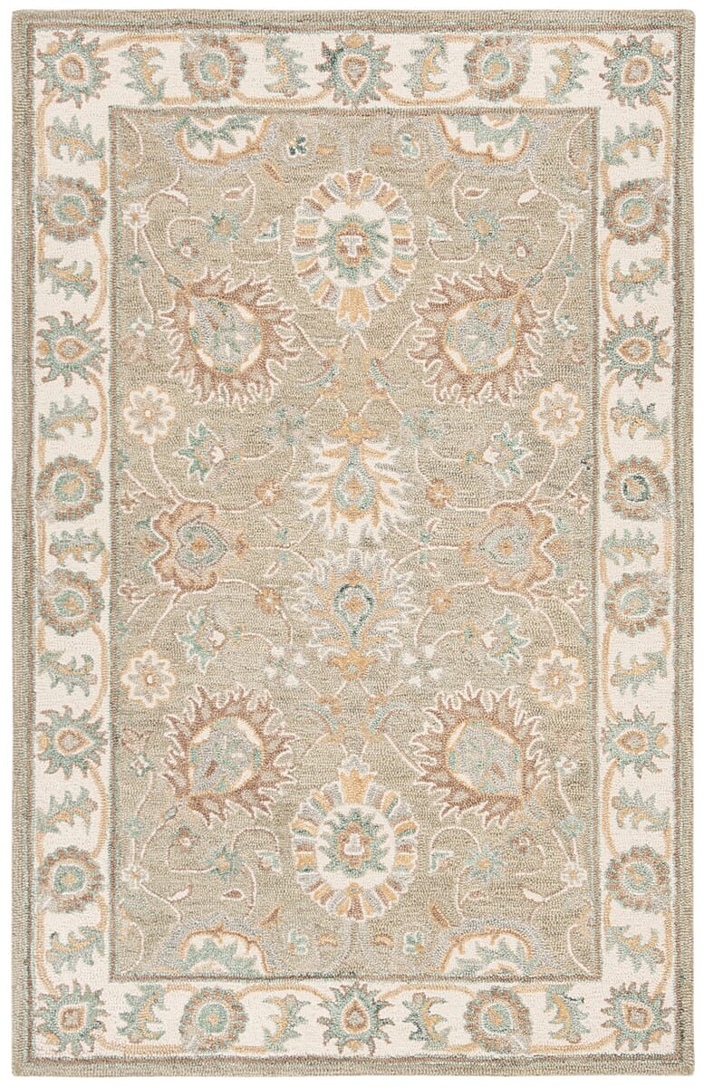 Safavieh Blossom Blm702W Sage / Ivory Rugs.