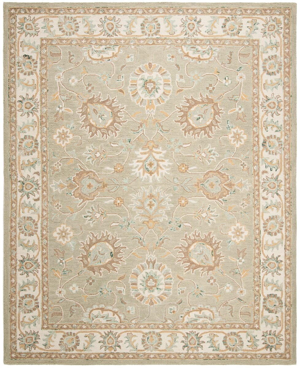 Safavieh Blossom Blm702W Sage / Ivory Rugs.