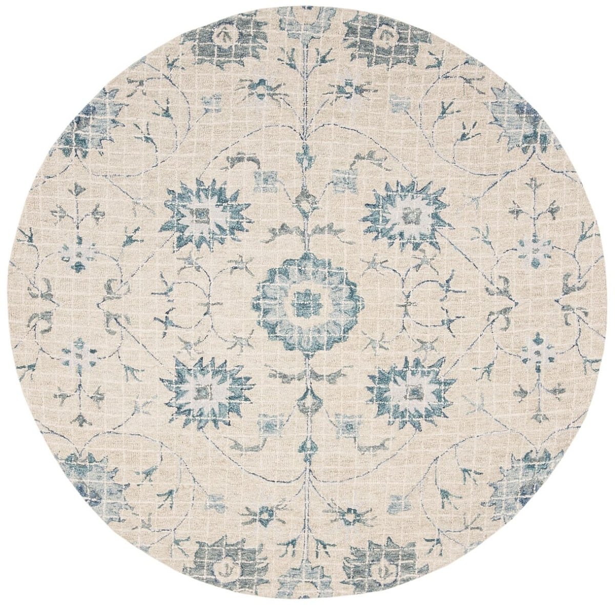 Safavieh Blossom Blm812F Silver / Blue Rugs.