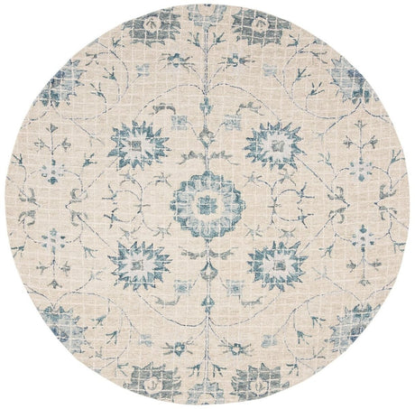 Safavieh Blossom Blm812F Silver / Blue Rugs.