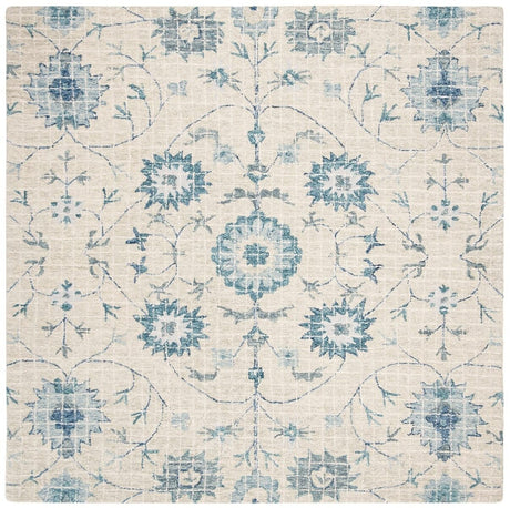 Safavieh Blossom Blm812F Silver / Blue Rugs.
