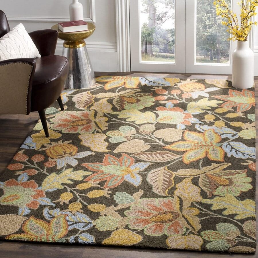Safavieh Blossom Blm863C Black / Multi Rugs.