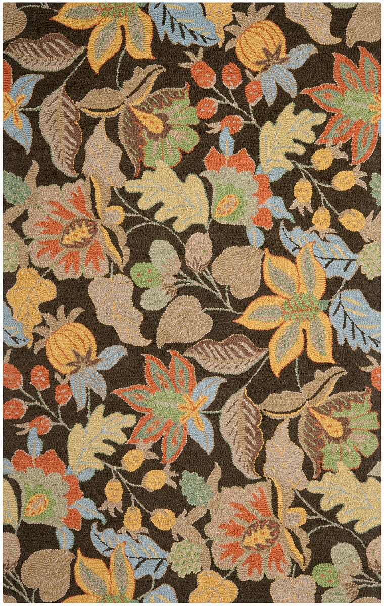 Safavieh Blossom Blm863C Black / Multi Rugs.