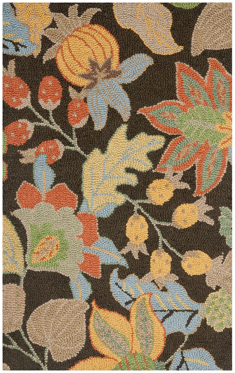 Safavieh Blossom Blm863C Black / Multi Rugs.