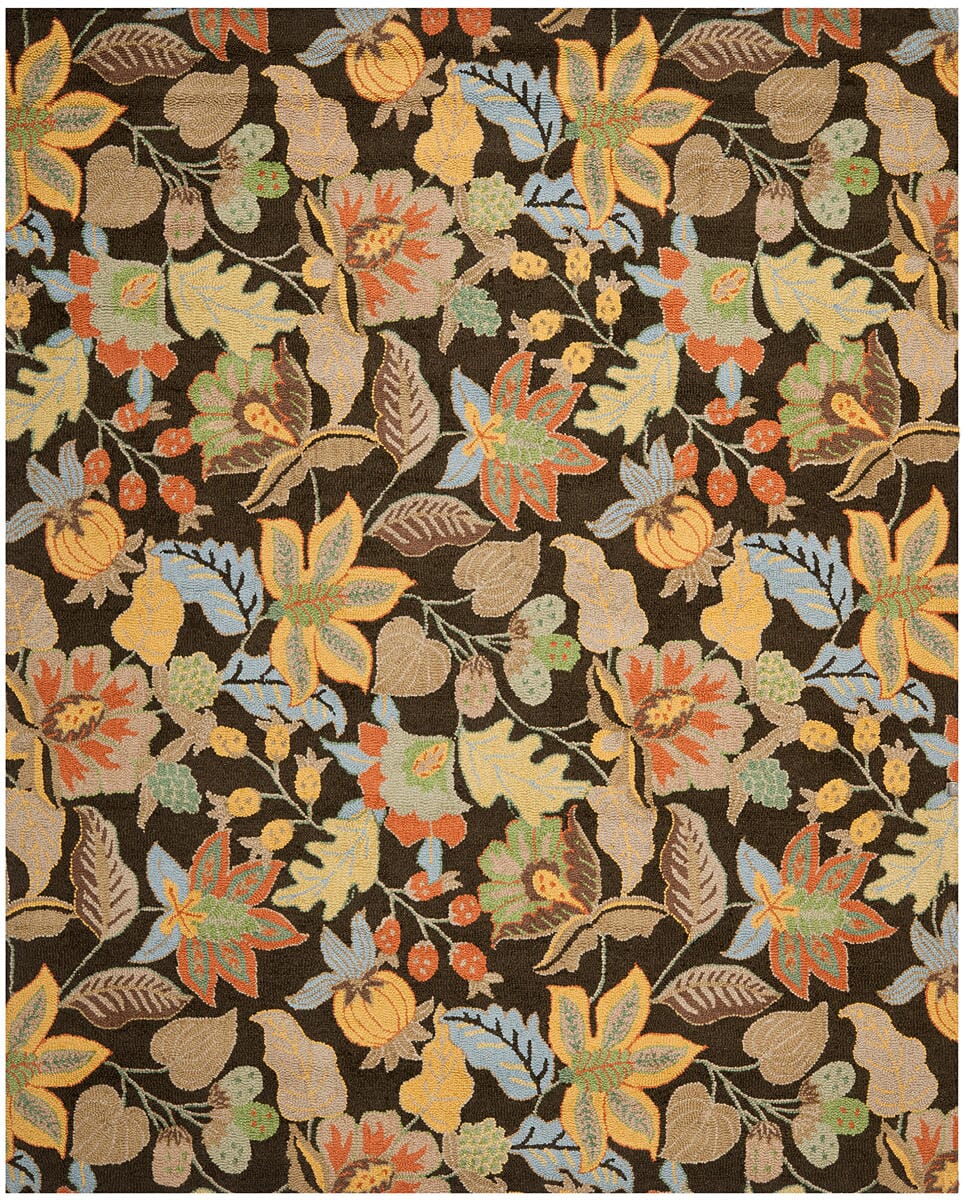 Safavieh Blossom Blm863C Black / Multi Rugs.