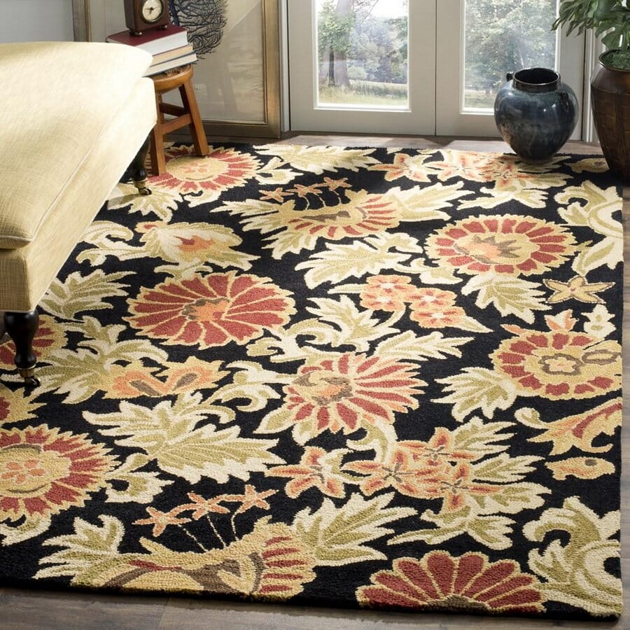 Safavieh Blossom Blm912A Black / Multi Rugs.