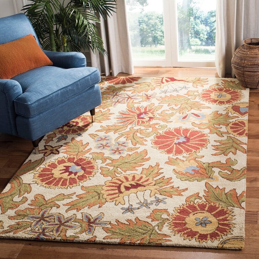 Safavieh Blossom Blm912B Ivory / Multi Rugs.