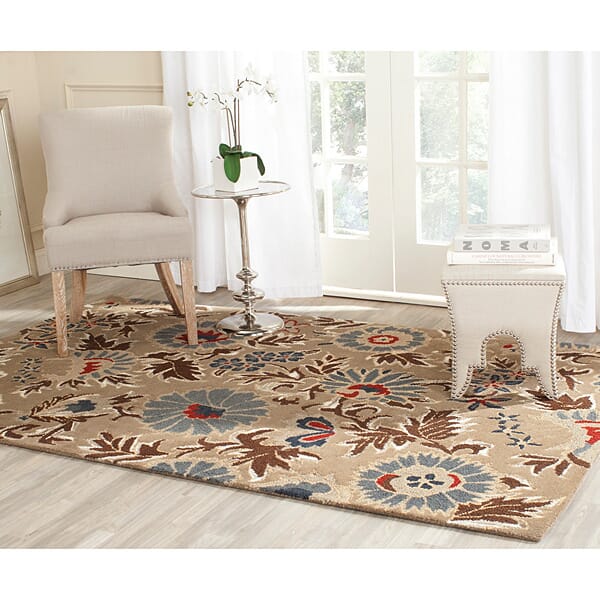 Safavieh Blossom Blm912C Beige / Multi Rugs.